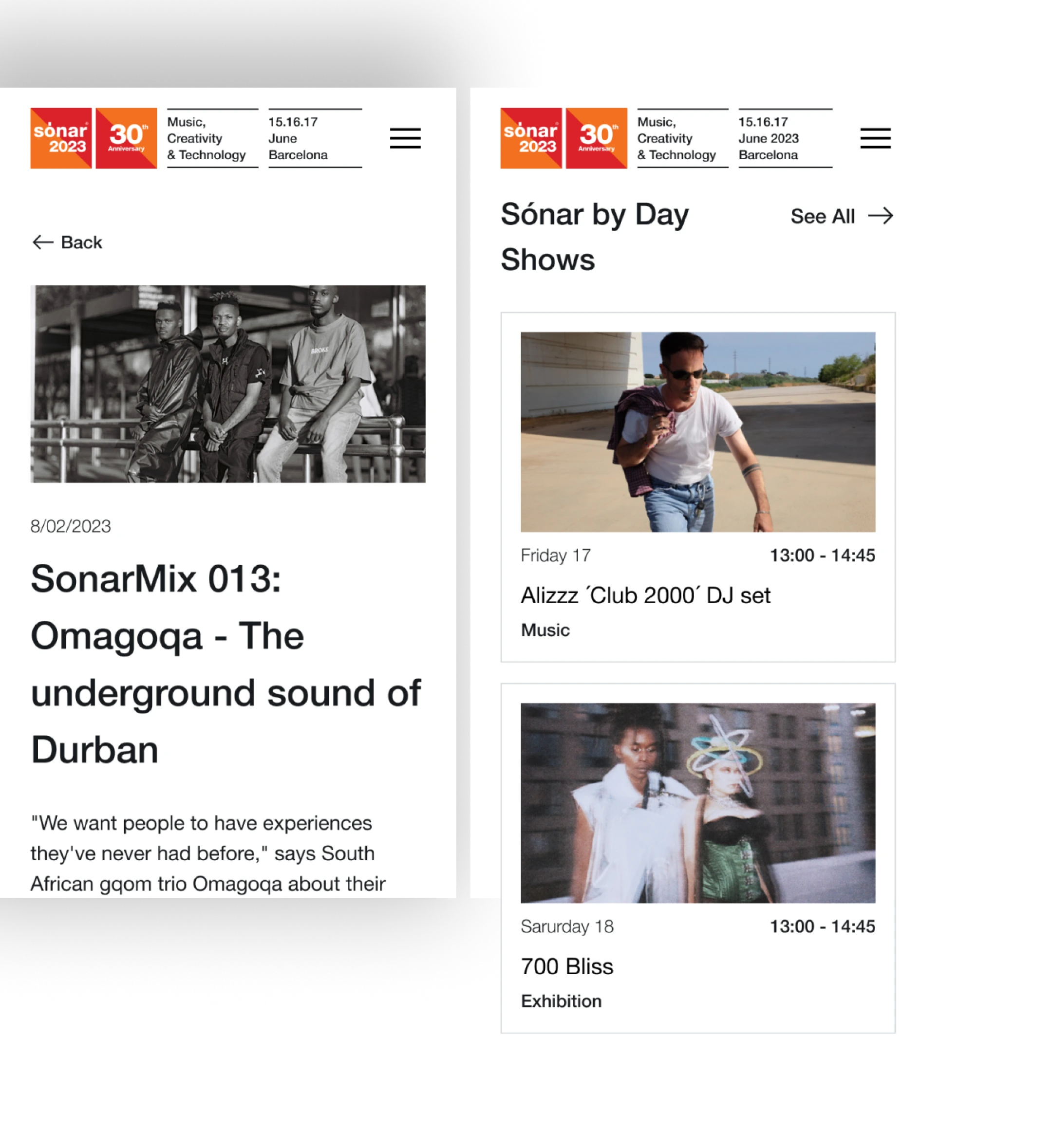 Sonar app screenshot